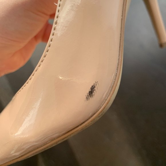 Steve Madden Wavvy Nude Patent Modern Heels - Picture 9 of 10